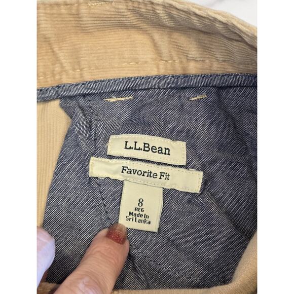 L.L. Bean Favorite Fit Corduroy Pants Casco Cords Straight Leg Tan/Khaki | 8 EUC - Picture 6 of 13